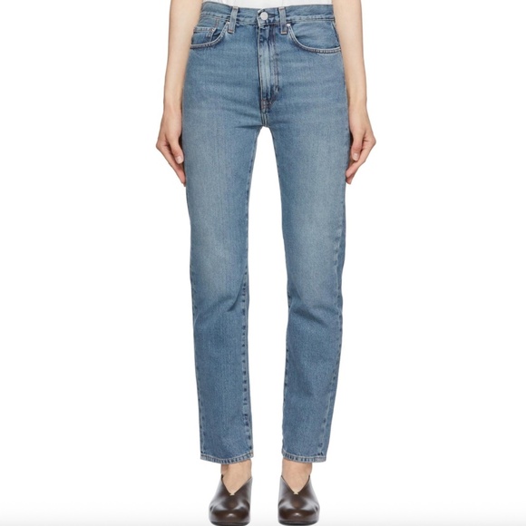 Toteme Denim - Toteme Regular Fit Slim Straight High Waist Jeans Vintage Wash 425